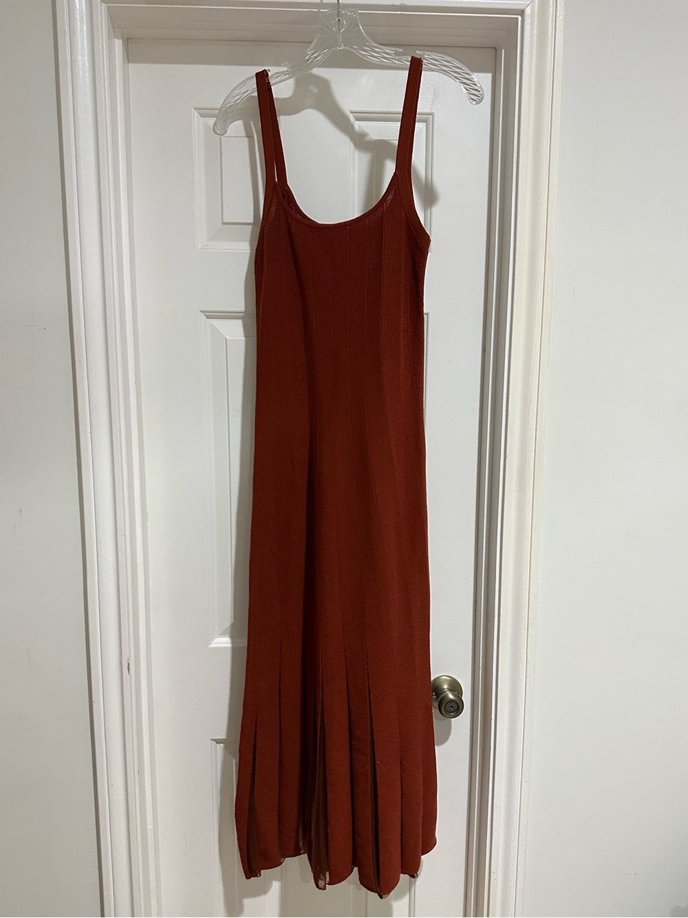 Caroline Constas Rust Red Sleeveless Maxi Dress